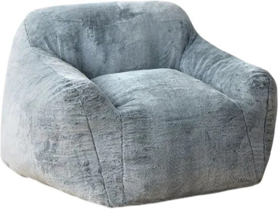 כורסת פוף ענקית מפרווה 81x104 ס''מ דגם אושר מבית מילגה - צבע אפור