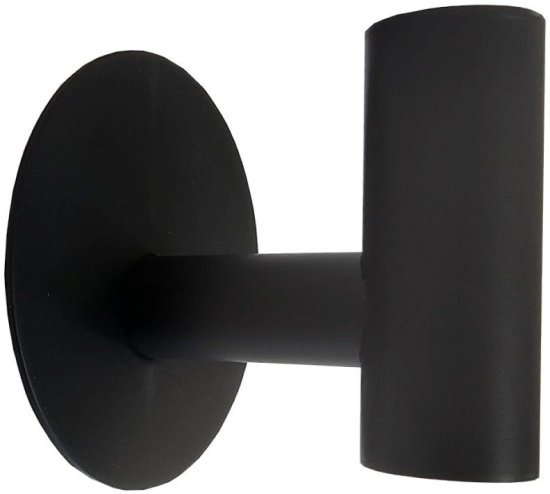 וו תליה נירוסטה בהדבקה דגם בלטון מבית Malkan - צבע שחור