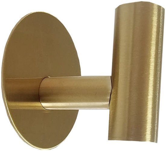 וו תליה נירוסטה בהדבקה דגם בלטון מבית Malkan - צבע זהב