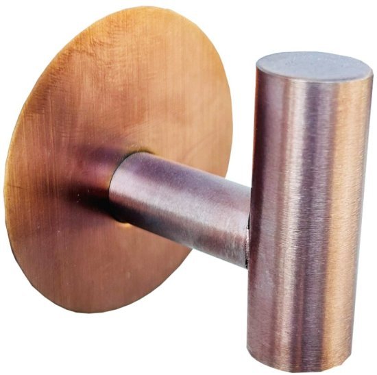 וו תליה נירוסטה בהדבקה דגם בלטון מבית Malkan - צבע רוז גולד