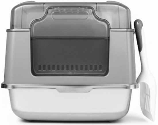 ארגז חול סגור מנירוסטה לחתולים Guard S5 מבית PetStar