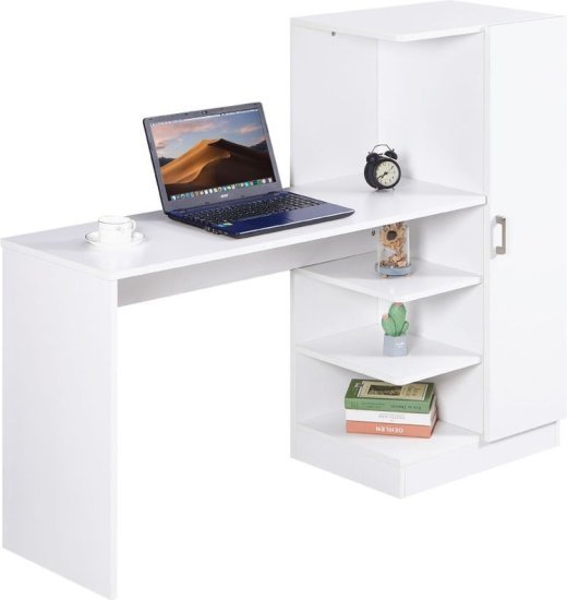 שולחן תלמיד משולב ספרייה ברוחב 150 ס''מ דגם Talia מבית Woody - צבע לבן